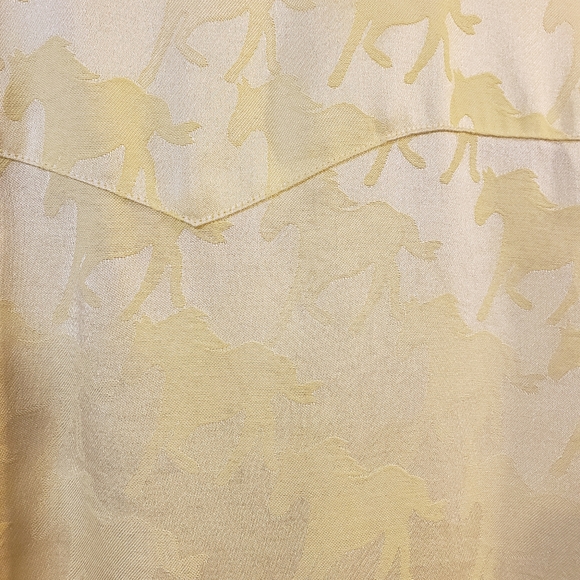 Women's pearl snap button up western Wrangler top (c2) 38" Chest By 13" Long - Picture 6 of 6